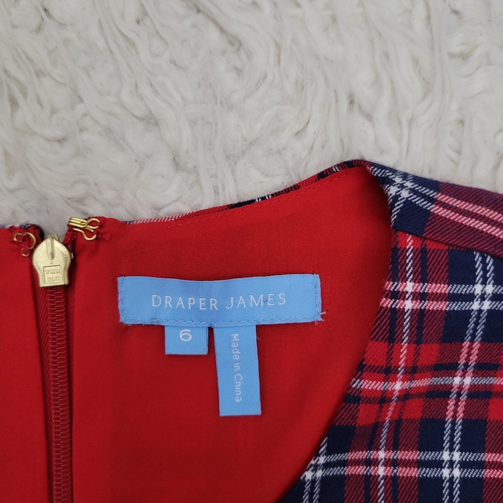 Draper James Angie Check Bow Waist Love Circle Dress Holiday Check Plaid DRW0601 - Picture 5 of 12